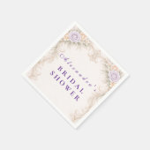 Lavendel-Rosen-Barock-Brautparty Serviette (Ecke)