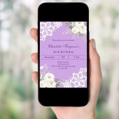 Lavendel-Rosen Geburtstag Einladung