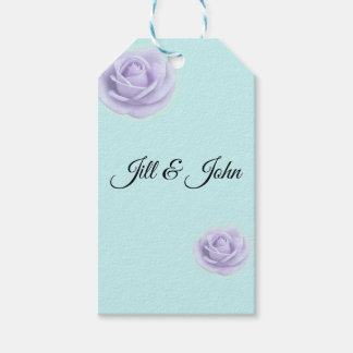 Lavendel-Rosen-Hochzeitsgeschenk-Anhänger Name Geschenkanhänger