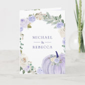 Lavendel-Rosen-Kürbis-QR-Code-Hochzeit Einladung (Vorderseite)