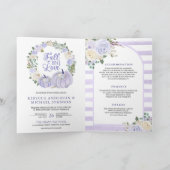 Lavendel-Rosen-Kürbis-QR-Code-Hochzeit Einladung (Innenseite)