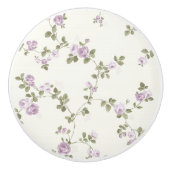 Lavendel-Rosen-schäbige Keramikknauf (Vorderseite)