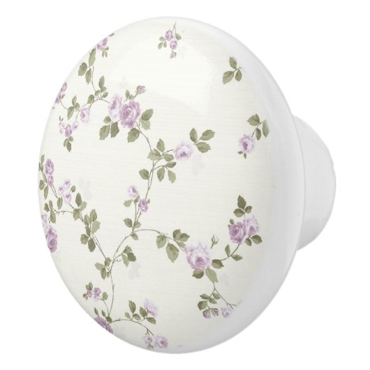 Lavendel-Rosen-schäbige Keramikknauf (Rechts)