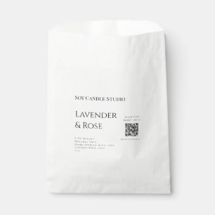 Lavendel-Rosen-Soja-Kerzen-Geschäft füge QR-Code T Geschenktütchen