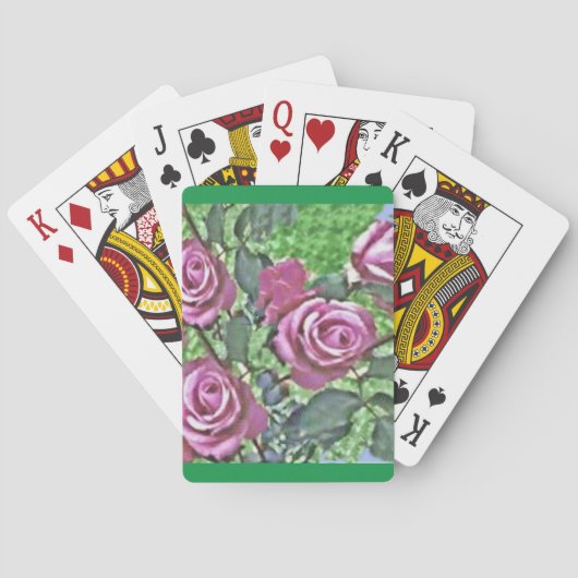 Lavendel-Rosenstrauch Spielkarten (Rückseite)