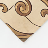 Lavendel-Rosmarin-Gold-Rollenmuster Fleecedecke (Ecke)