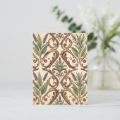 Lavendel-Rosmarin-Gold-Rollenmuster Postkarte (Stehend Vorderseite)