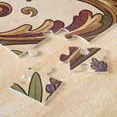 Lavendel-Rosmarin-Gold-Rollenmuster Puzzle (Seite)