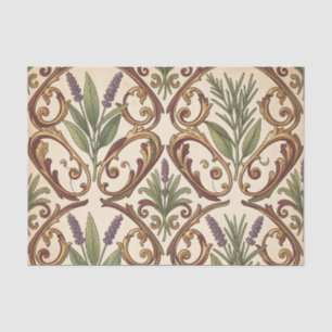 Lavendel-Rosmarin-Gold-Rollenmuster  Seidenpapier