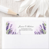 Lavendel Rücksendeadresse Etikett Rustikale Lila P (Insitu)