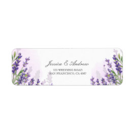 Lavendel Rücksendeadresse Etikett Rustikale Lila P