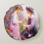 Lavendel Rundes Kissen (Rückseite)