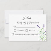 Lavendel Rustikale Blume Moderne UAWG RSVP Karte (Vorderseite)
