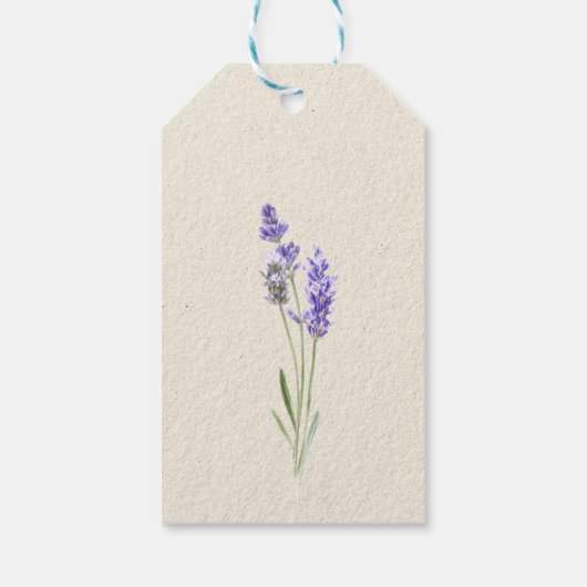 Lavendel rustikale Landschaft Vintag Geschenkanhänger (Rückseite)