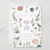 Lavendel Sage Garden Save the Date Karte (Vorderseite)