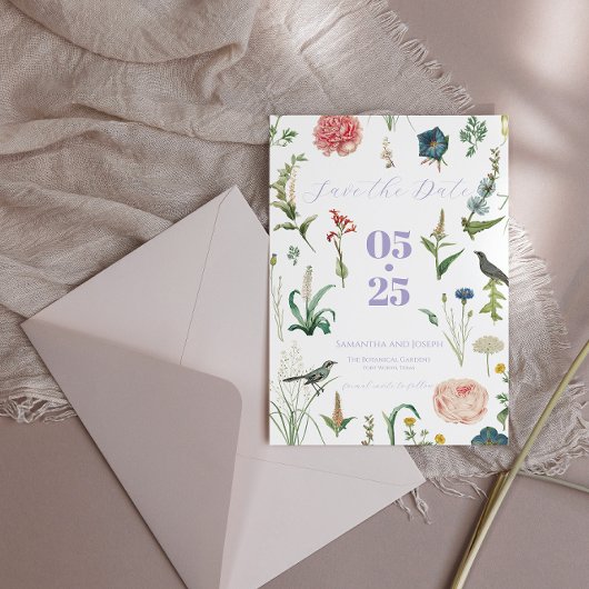 Lavendel Sage Garden Save the Date Karte