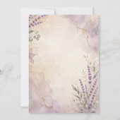 Lavendel-Sage-Hochzeit | Rustikaler Boho-Chic Einladung (Rückseite)
