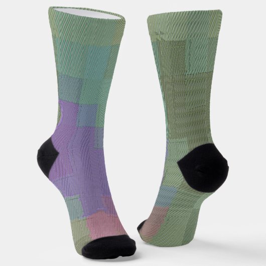 Lavendel Sage Kariert Socken (Gewinkelt)