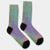 Lavendel Sage Kariert Socken (Rechts)