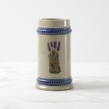 Lavendel-Salbei-Bündel Keramik-Bierkrug