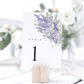 Lavendel Salbei Grün Florale Hochzeitstisch Nummer