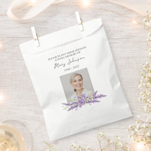 Lavendel-Samenpackung Gedenk Trauerfeier Geschenktütchen (Ausgeschnitten)