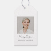 Lavendel-Samenpaket-Trauer-Geschenkanhänger Geschenkanhänger (Rückseite)