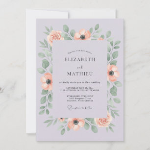 Lavendel Sanfte Blütenromanze Hochzeit Einladung