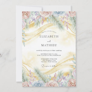 Lavendel Sanfte Florale Romanze Hochzeit Einladung