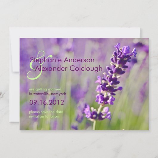Lavendel • Save-the-Date-Ankündigung Save The Date (Vorderseite)