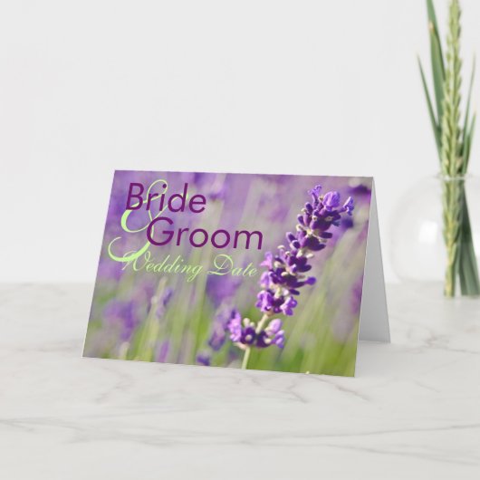 Lavendel ・ Save the Date Karte (Vorderseite)