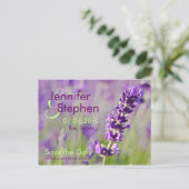 Lavendel ・ Save the Date Postkarte (Stehend Vorderseite)