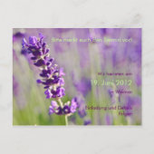 Lavendel • Save-the-Date-Postkarte Ankündigungspostkarte (Rückseite)