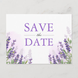 Lavendel Save the Date Postkarte Elegante Lila
