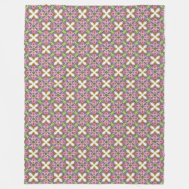 Lavendel-Schatz | Zierliches florales Medaillon Fleecedecke