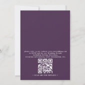 Lavendel-Schimmer Elegante Moderne Chic QR-Code-Ho Einladung (Rückseite)