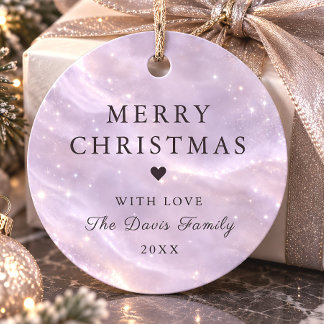 Lavendel Schimmer Frohe Weihnachten Geschenkanhänger