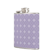 Lavendel-Schippo-Muster Flachmann (Links)