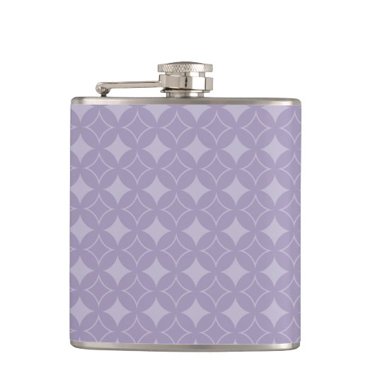 Lavendel-Schippo-Muster Flachmann (Vorderseite)