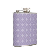 Lavendel-Schippo-Muster Flachmann (Rechts)