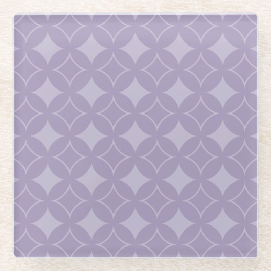 Lavendel-Schippo-Muster Glasuntersetzer (Vorderseite)