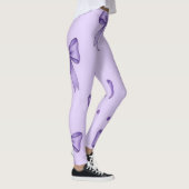 Lavendel-Schleifen-Muster-Leggings Leggings (Rechts)