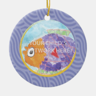 Lavendel-Schleifen-Verzierung Keramik Ornament