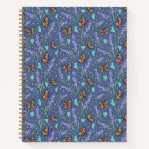 Lavendel-Schmetterling-Muster-Notizbuch
