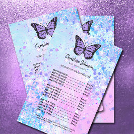 Lavendel-Schmetterling-Schönheitssalon Flyer
