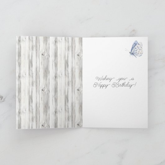 Lavendel Schmetterling Träume Geburtstag Karte (Innenseite)