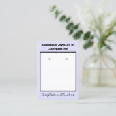 Lavendel-Schmuck-Ohrringe QR-Code Visitenkarte (Stehend Vorderseite)