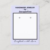 Lavendel-Schmuck-Ohrringe Social QR Code Visitenkarte (Vorderseite)