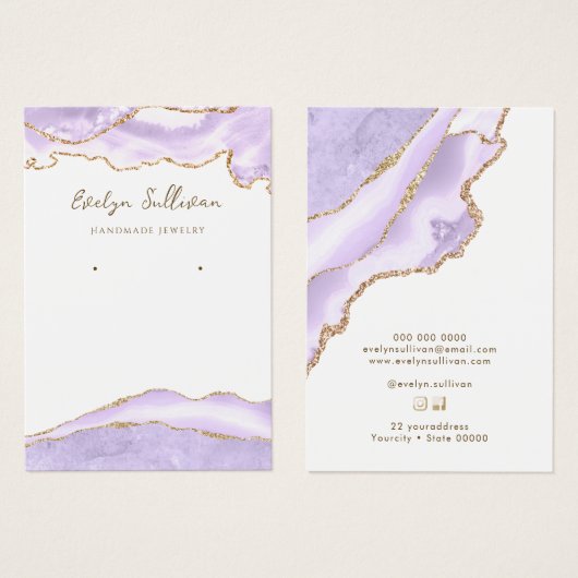 Lavendel-Schmuckkarte (Vorne & Hinten)