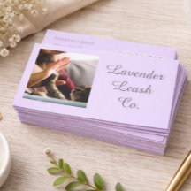 Lavendel-Schrift Geschäftskarten-QR-Code-Service-M